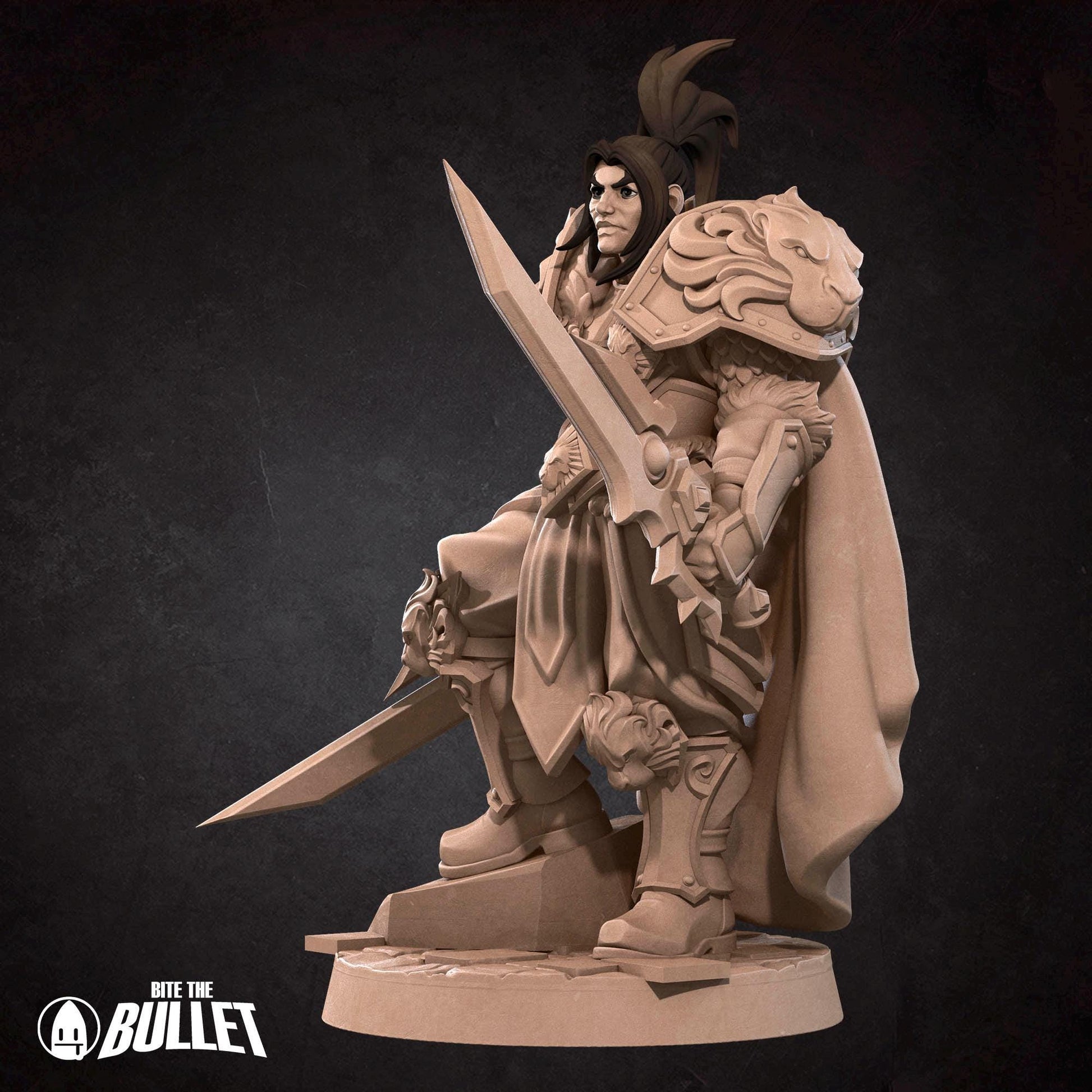 High King Warrior Miniature | Tabletop RPG Miniature | Bite the Bullet | Roleplaying 3D Printed Fantasy Mini - 3DPrintDen