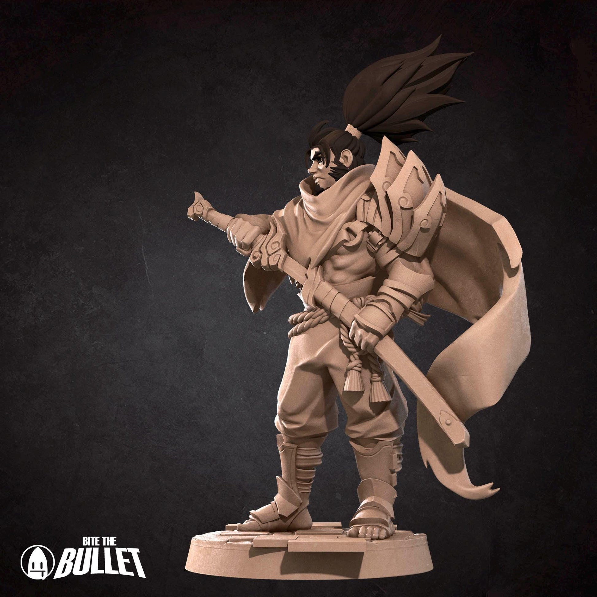 Unforgiven Samurai Miniature | Tabletop RPG Miniature | Bite the Bullet | Roleplaying 3D Printed Fantasy Mini - 3DPrintDen