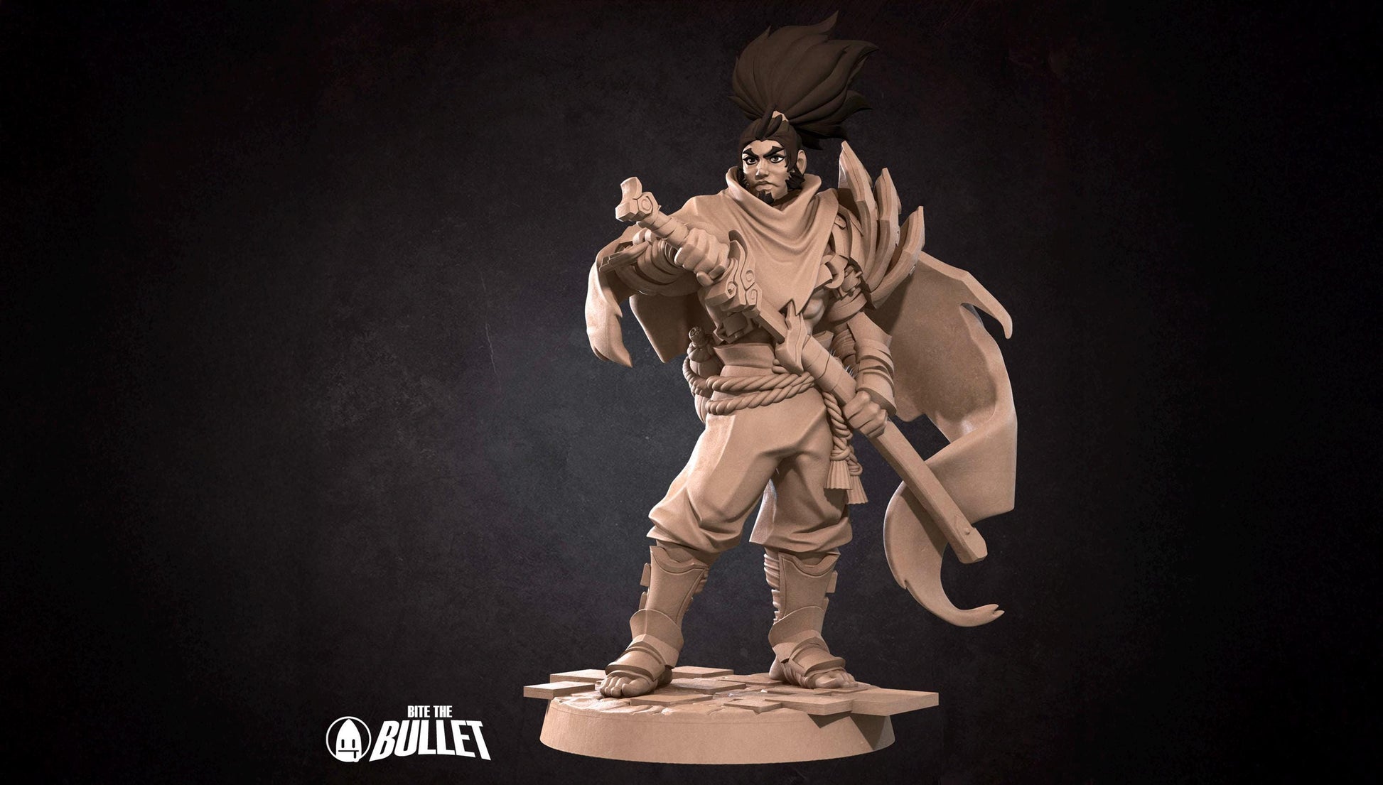 Unforgiven Samurai Miniature | Tabletop RPG Miniature | Bite the Bullet | Roleplaying 3D Printed Fantasy Mini - 3DPrintDen