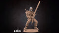 White Wolf Knight Miniature | Tabletop RPG Miniature | Bite the Bullet | Roleplaying 3D Printed Fantasy Mini - 3DPrintDen