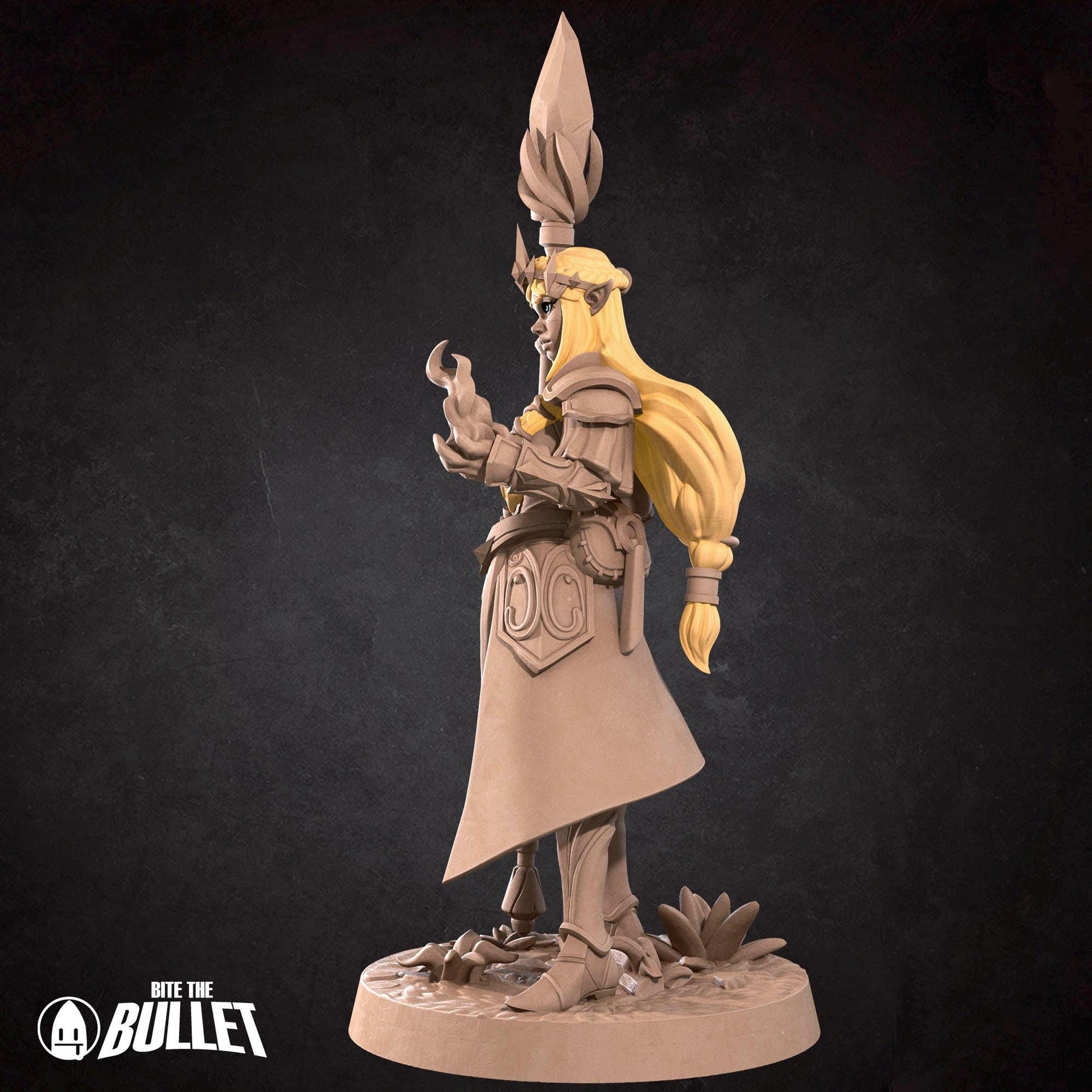 Elven Princess Miniature, Zeruda | Tabletop RPG Miniature | Bite the Bullet | Roleplaying 3D Printed Fantasy Mini - 3DPrintDen