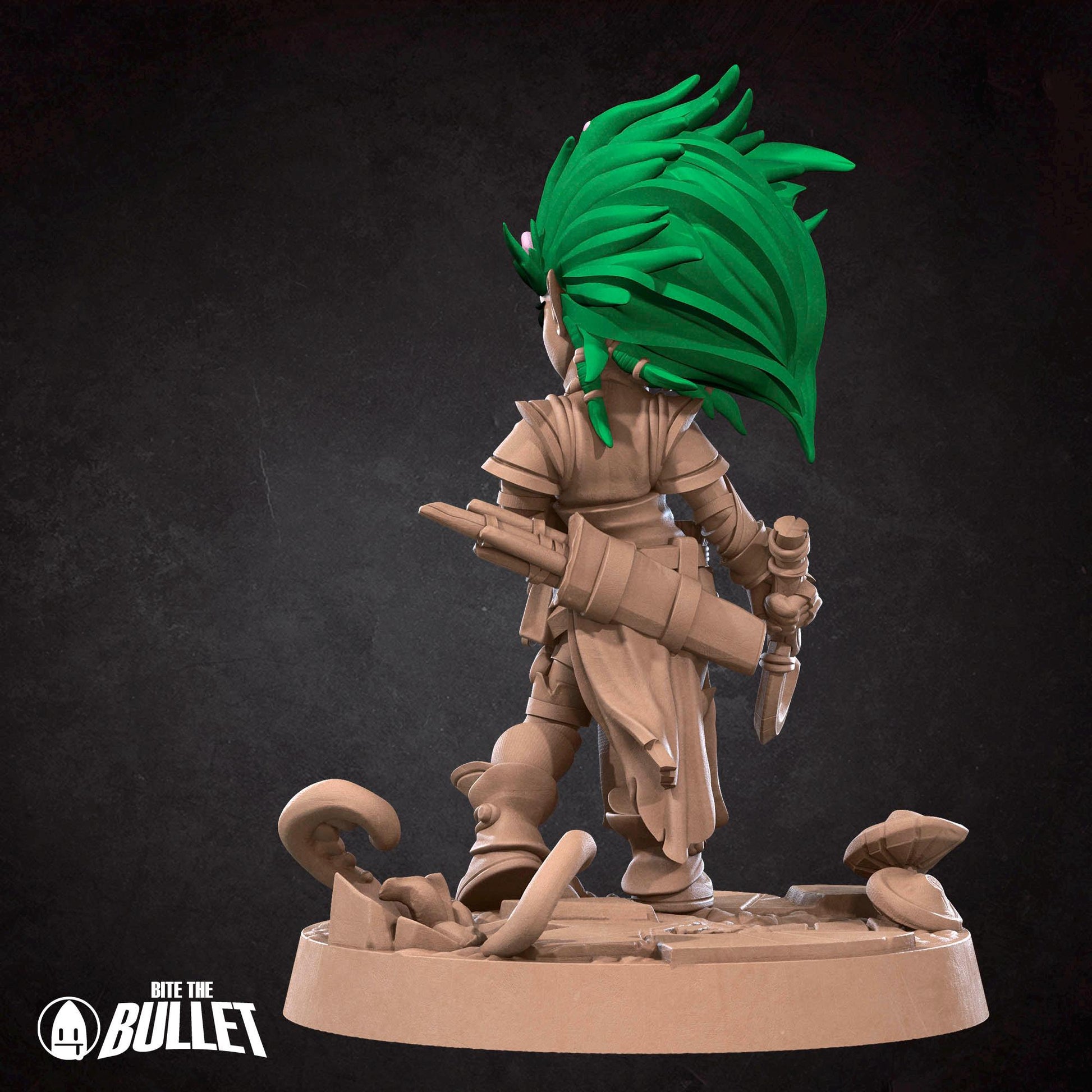 Female Gnome Druid Miniature | Tabletop RPG Miniature | Bite the Bullet | Roleplaying 3D Printed Fantasy Mini - 3DPrintDen
