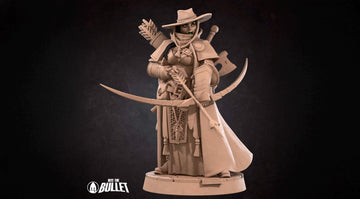 Female Half-Orc Ranger Miniature | Tabletop RPG Miniature | Bite the Bullet | Roleplaying 3D Printed Fantasy Mini - 3DPrintDen