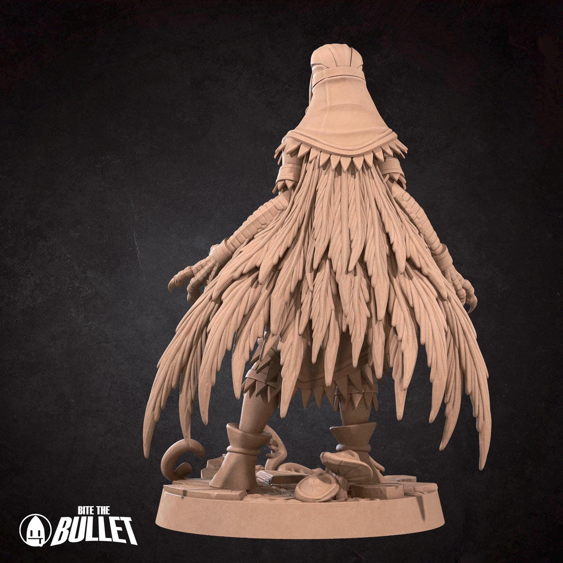 Female Shapeshifter Miniature | Tabletop RPG Miniature | Bite the Bullet | Roleplaying 3D Printed Fantasy Mini - 3DPrintDen