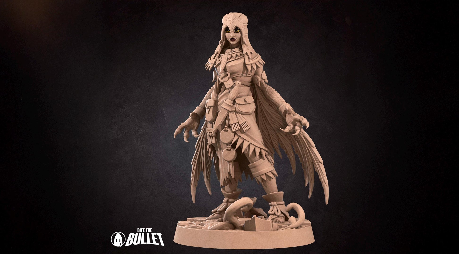 Female Shapeshifter Miniature | Tabletop RPG Miniature | Bite the Bullet | Roleplaying 3D Printed Fantasy Mini - 3DPrintDen