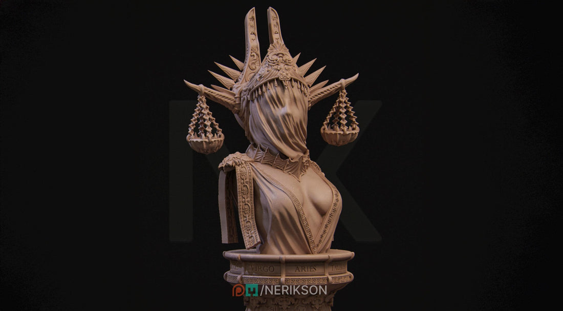 Moirai Bust, Atropos | Tabletop RPG Miniature | Nerikson | Roleplaying 3D Printed Fantasy Mini - 3DPrintDen