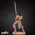 Female Githyanki Fighter Miniature | Tabletop RPG Miniature | Bite the Bullet | Roleplaying 3D Printed Fantasy Mini - 3DPrintDen