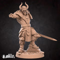 Deathbringer Fighter Miniature | Tabletop RPG Miniature | Bite the Bullet | Roleplaying 3D Printed Fantasy Mini - 3DPrintDen