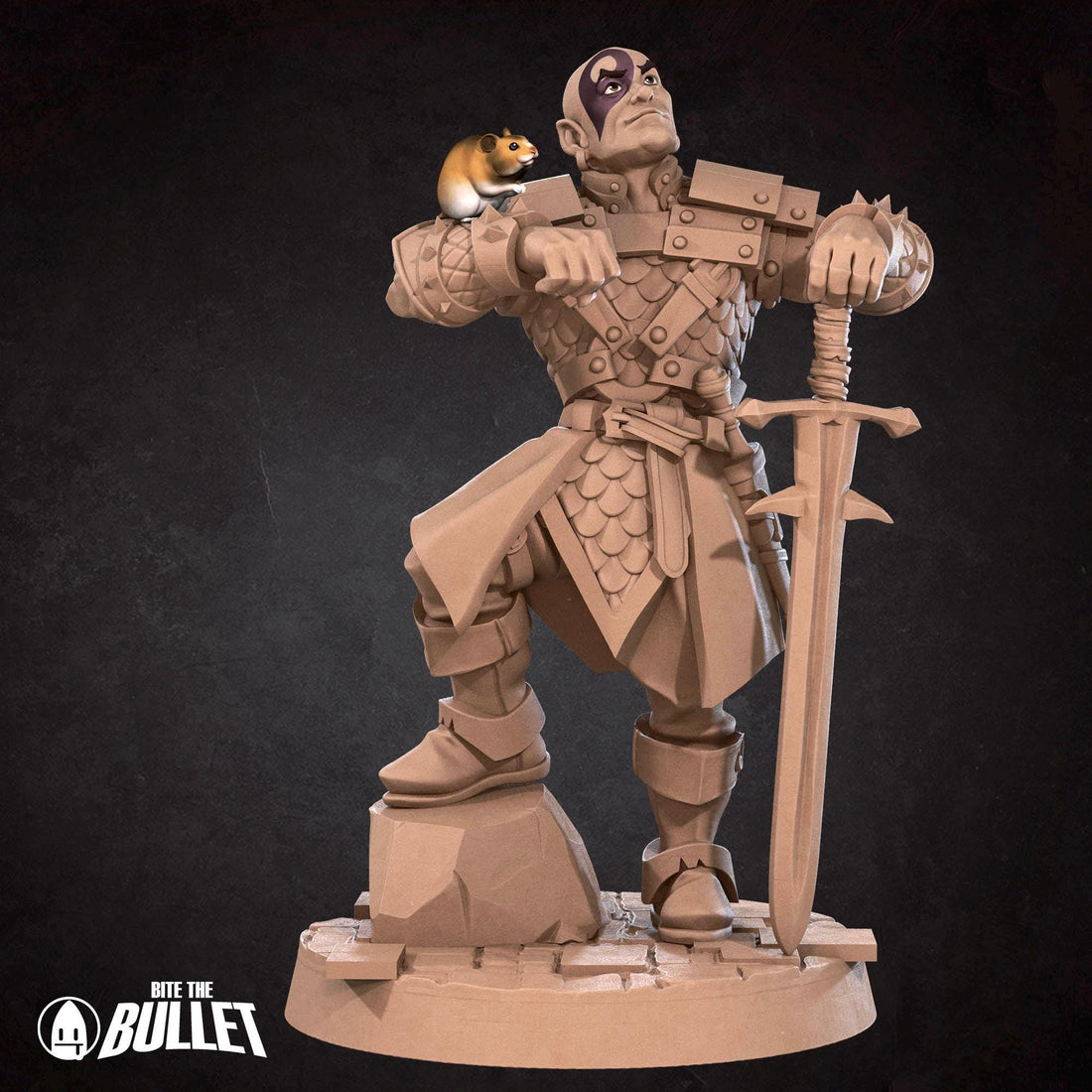 Ranger Berserk Miniature | Tabletop RPG Miniature | Bite the Bullet | Roleplaying 3D Printed Fantasy Mini - 3DPrintDen