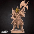 Masked Warrior Miniature | Tabletop RPG Miniature | Bite the Bullet | Roleplaying 3D Printed Fantasy Mini - 3DPrintDen