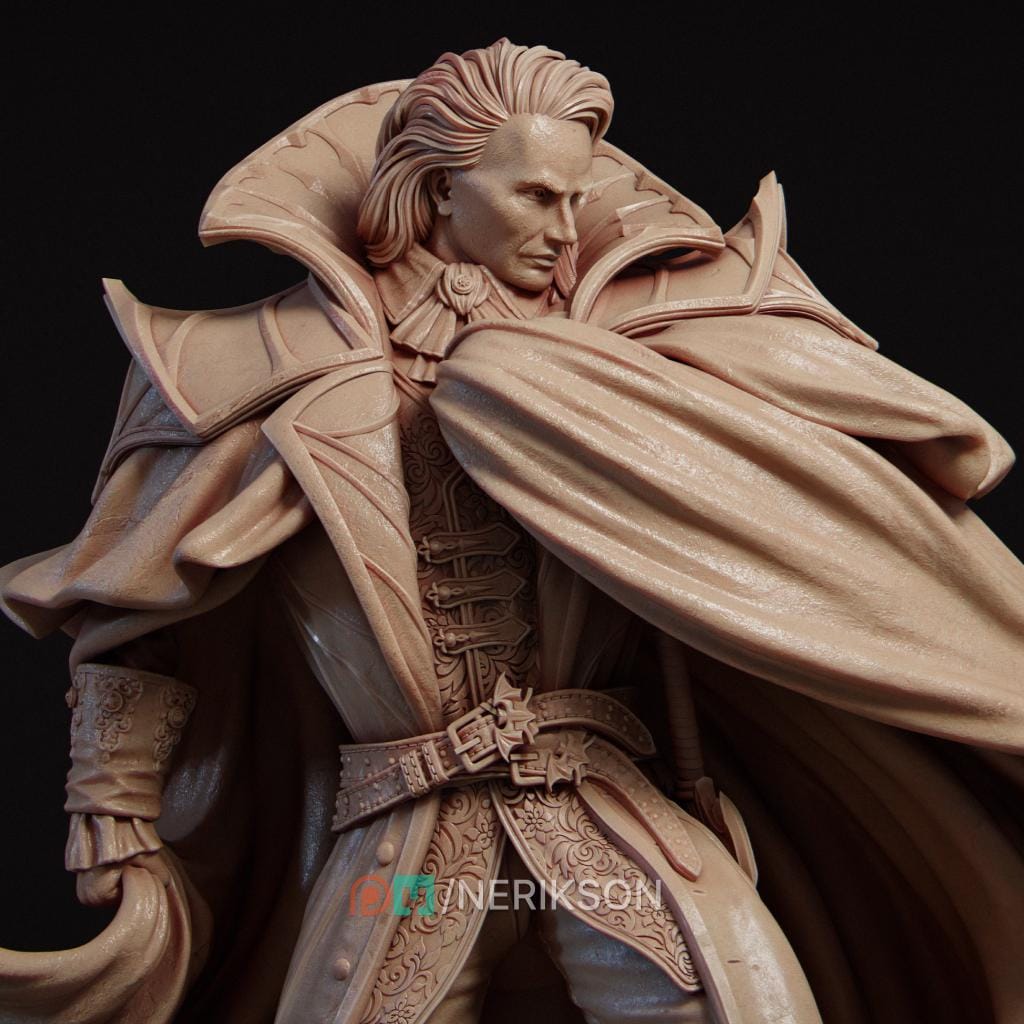Vampire Lord Miniature, Morvain | Tabletop RPG Miniature | Nerikson | Roleplaying 3D Printed Fantasy Mini - 3DPrintDen