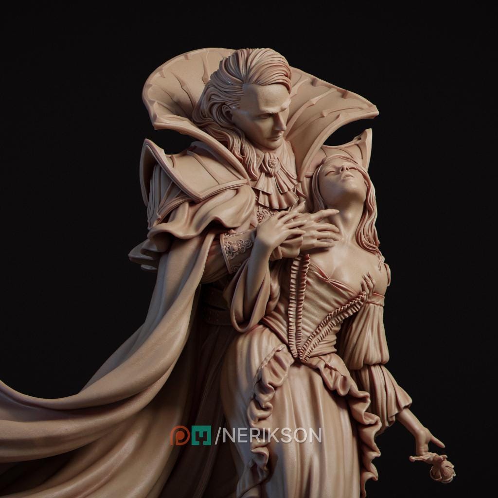 Death's Kiss Surrender Diorama Miniature | Tabletop RPG Miniature | Nerikson | Roleplaying 3D Printed Fantasy Mini - 3DPrintDen