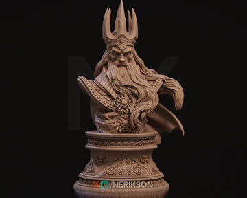 Deathless Lich Bust, Koshei | Tabletop RPG Miniature | Nerikson | Roleplaying 3D Printed Fantasy Mini - 3DPrintDen