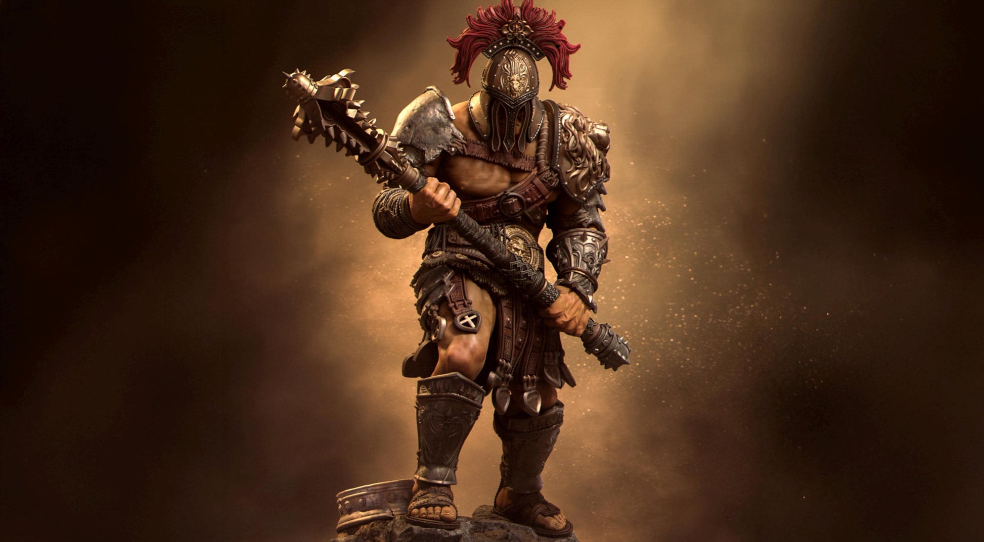 Gladiator SkullCrusher Miniature | Tabletop RPG Miniature | Nerikson | Roleplaying 3D Printed Fantasy Mini - 3DPrintDen