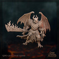 Demon King Miniature, Grak Thar | Tabletop RPG Miniature | Great Grimoire | Roleplaying 3D Printed Fantasy Mini - 3DPrintDen