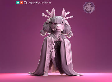 Pony Princess Miniature | Tabletop RPG Miniature | Pepunki Creatures | Roleplaying 3D Printed Fantasy Mini - 3DPrintDen