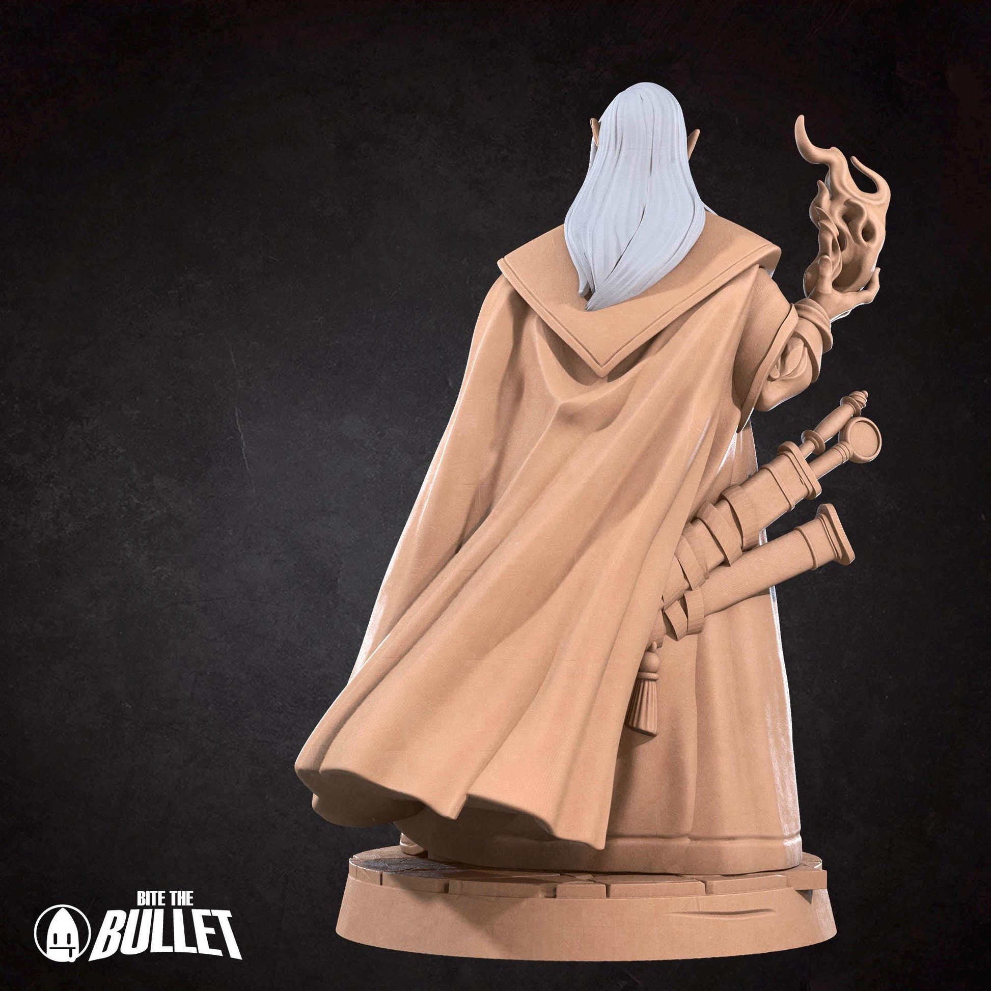 Half-Elf Magus Miniature | Tabletop RPG Miniature | Bite the Bullet | Roleplaying 3D Printed Fantasy Mini - 3DPrintDen