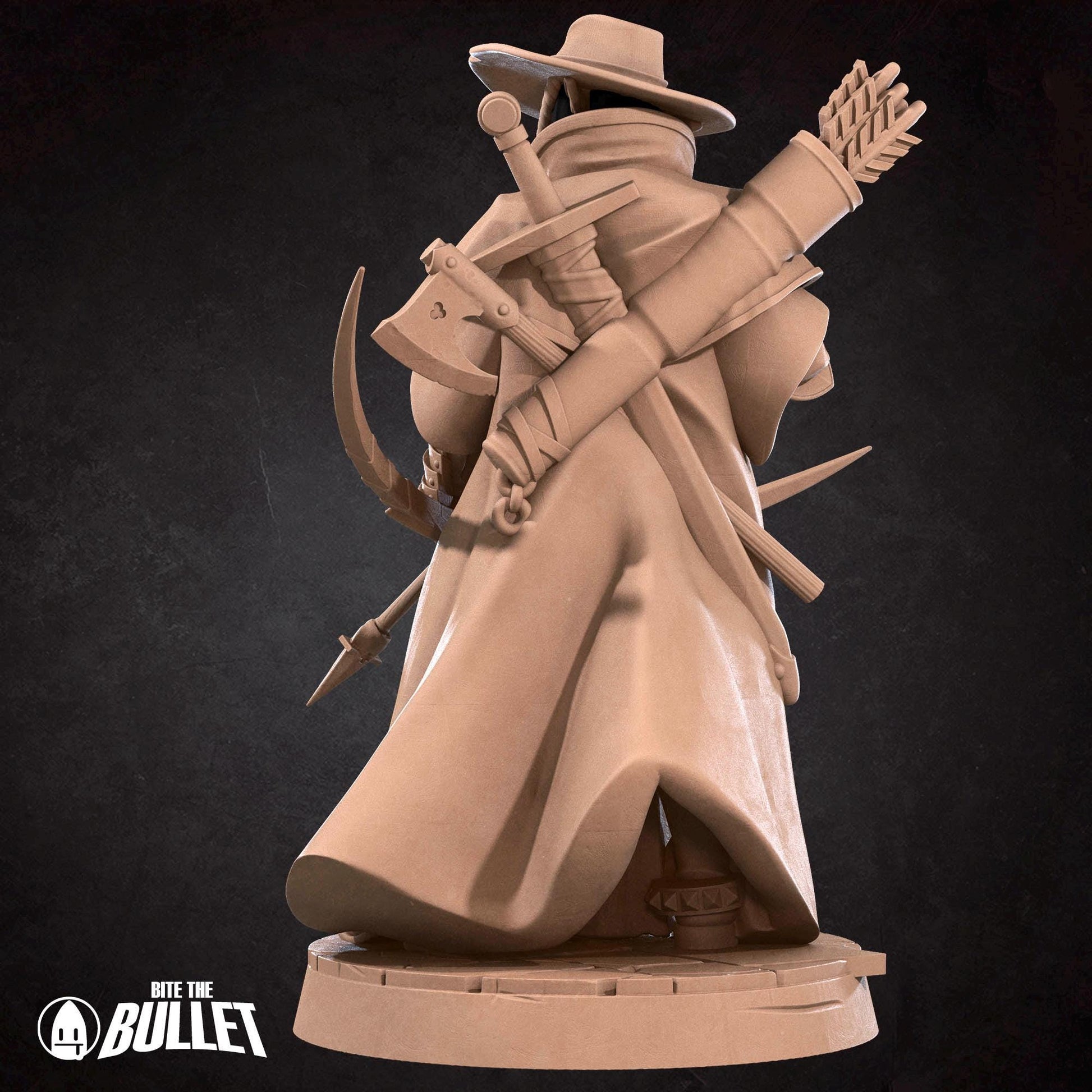 Female Half-Orc Ranger Miniature | Tabletop RPG Miniature | Bite the Bullet | Roleplaying 3D Printed Fantasy Mini - 3DPrintDen