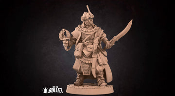 Human Cleric Miniature | Tabletop RPG Miniature | Bite the Bullet | Roleplaying 3D Printed Fantasy Mini - 3DPrintDen