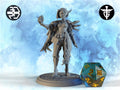 Female Nightborne Elf Warlock Miniature, Ynn | Twin Goddess Miniatures | Tabletop RPG Miniature | Roleplaying 3D Printed Fantasy Mini - 3DPrintDen