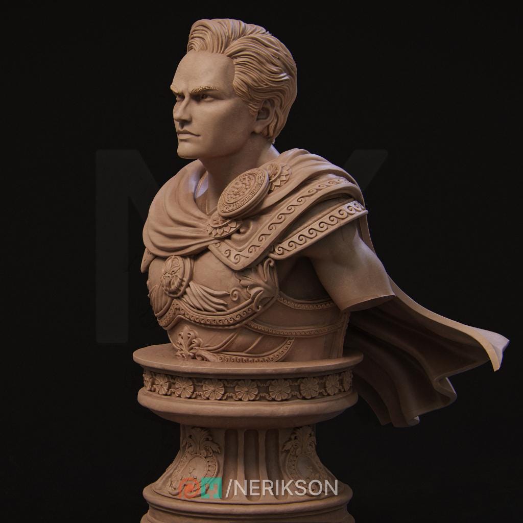 Perseus Bust | Tabletop RPG Miniature | Nerikson | Roleplaying 3D Printed Fantasy Mini - 3DPrintDen