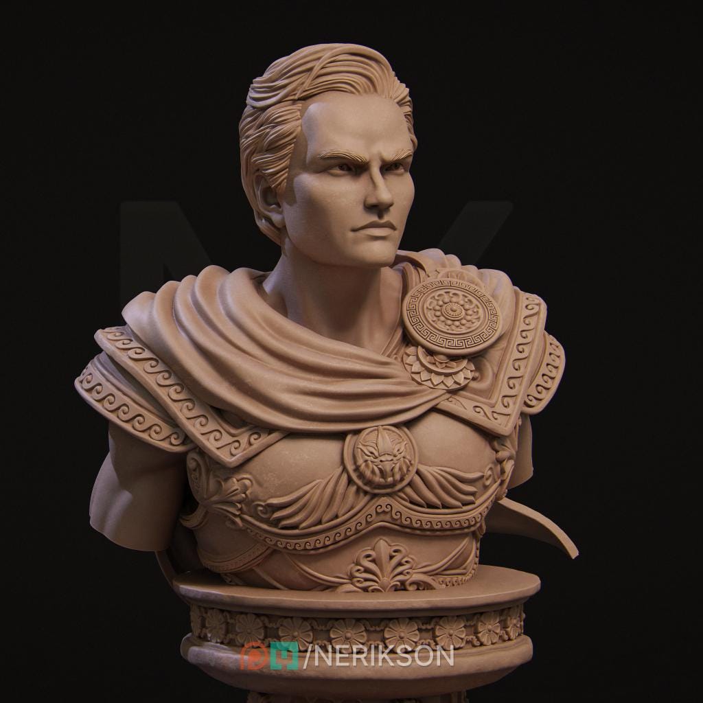 Perseus Bust | Tabletop RPG Miniature | Nerikson | Roleplaying 3D Printed Fantasy Mini - 3DPrintDen