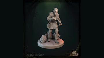 Silent Ledger Miniature | Tabletop RPG Miniature | Great Grimoire | Roleplaying 3D Printed Fantasy Mini - 3DPrintDen
