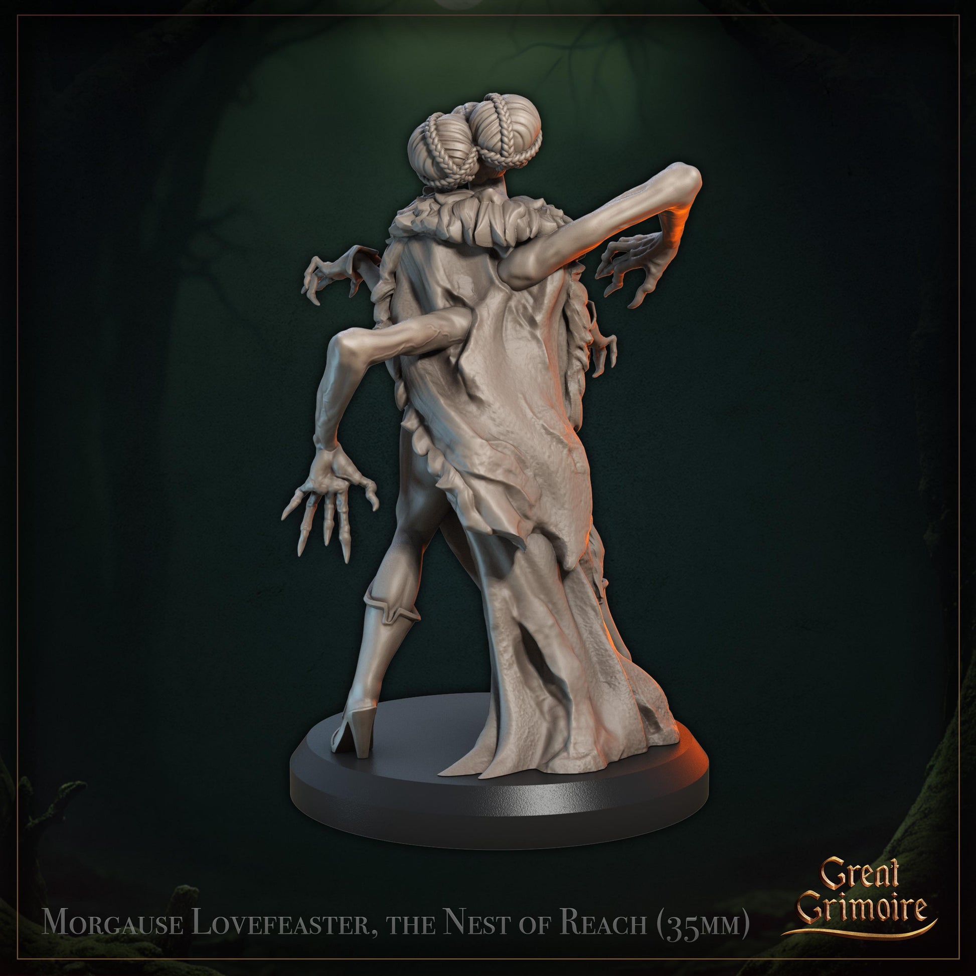 Sovereign of Forgotten Vows Miniature, Morgause Lovefeaster | Tabletop RPG Miniature | Great Grimoire | Roleplaying 3D Printed Fantasy Mini - 3DPrintDen