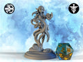 Female Elf Wizard Miniature, Lunafay | Twin Goddess Miniatures | Tabletop RPG Miniature | Roleplaying 3D Printed Fantasy Mini - 3DPrintDen