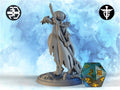 Female Warlock Miniature, Ravyn | Twin Goddess Miniatures | Tabletop RPG Miniature | Roleplaying 3D Printed Fantasy Mini - 3DPrintDen