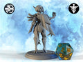 Female Nightborne Elf Warlock Miniature, Ynn | Twin Goddess Miniatures | Tabletop RPG Miniature | Roleplaying 3D Printed Fantasy Mini - 3DPrintDen