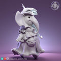 Elephant Lady Miniature | Tabletop RPG Miniature | Pepunki Creatures | Roleplaying 3D Printed Fantasy Mini - 3DPrintDen
