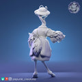 Ostrich Scientist Miniature | Tabletop RPG Miniature | Pepunki Creatures | Roleplaying 3D Printed Fantasy Mini - 3DPrintDen
