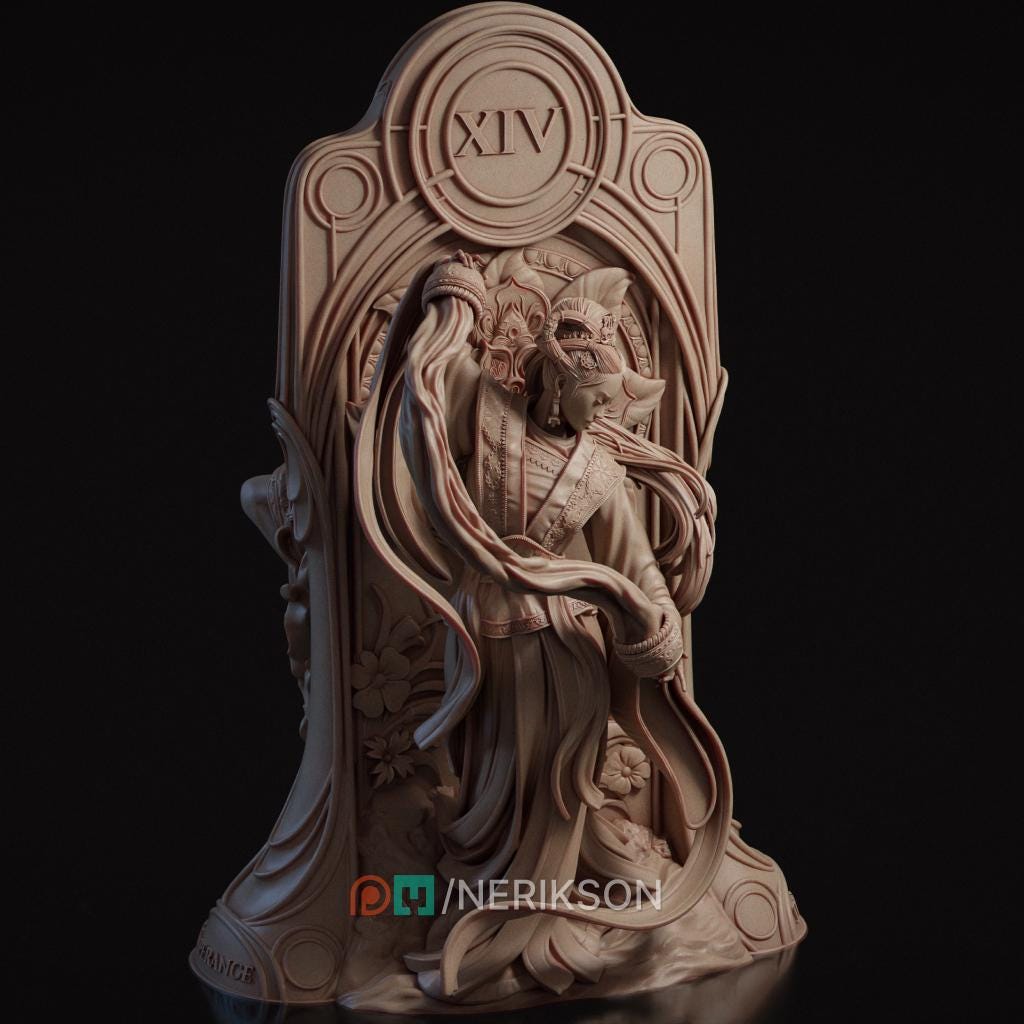 Tarot Arcana: Temperance Diorama Miniature | Tabletop RPG Miniature | Nerikson | Roleplaying 3D Printed Fantasy Mini - 3DPrintDen