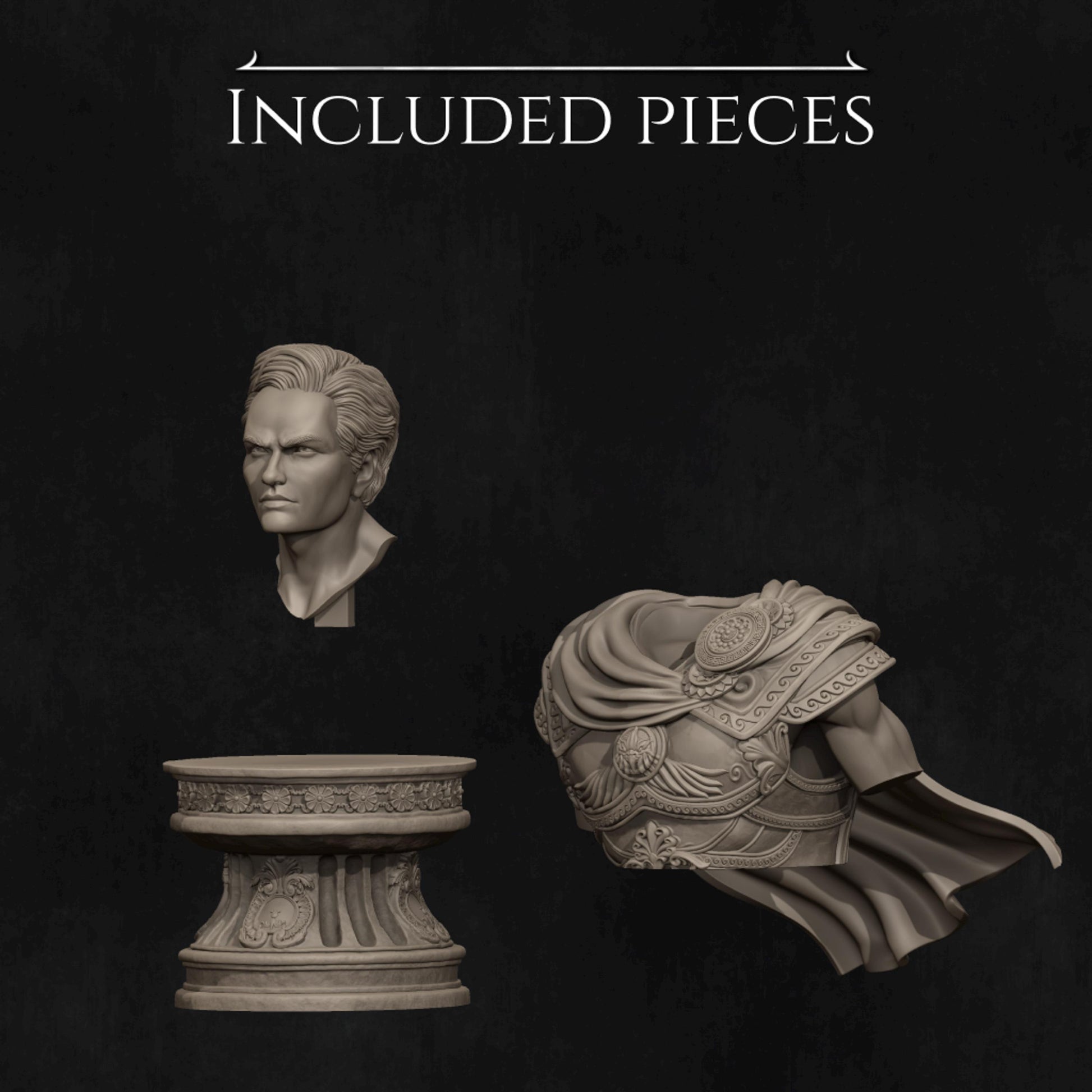 Perseus Bust | Tabletop RPG Miniature | Nerikson | Roleplaying 3D Printed Fantasy Mini - 3DPrintDen