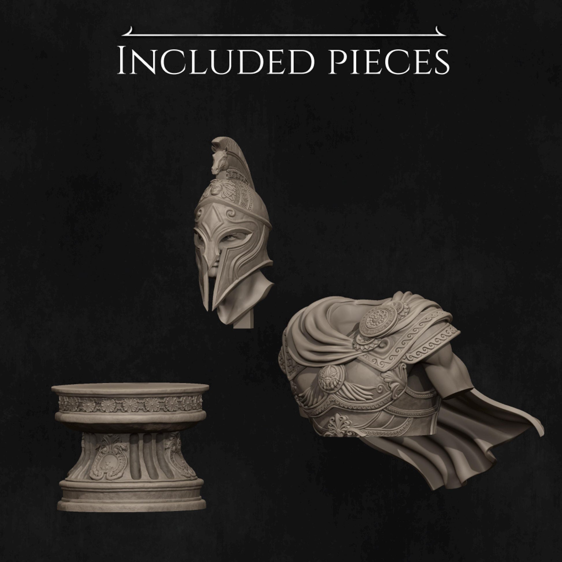 Perseus Bust | Tabletop RPG Miniature | Nerikson | Roleplaying 3D Printed Fantasy Mini - 3DPrintDen