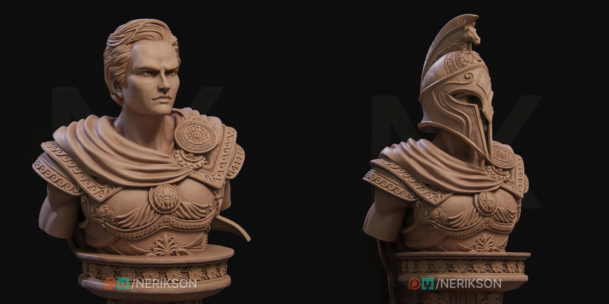 Perseus Bust | Tabletop RPG Miniature | Nerikson | Roleplaying 3D Printed Fantasy Mini - 3DPrintDen