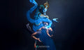 the Djinn and Lashira Diorama Miniature, Wish | Tabletop RPG Miniature | Nerikson | Roleplaying 3D Printed Fantasy Mini - 3DPrintDen