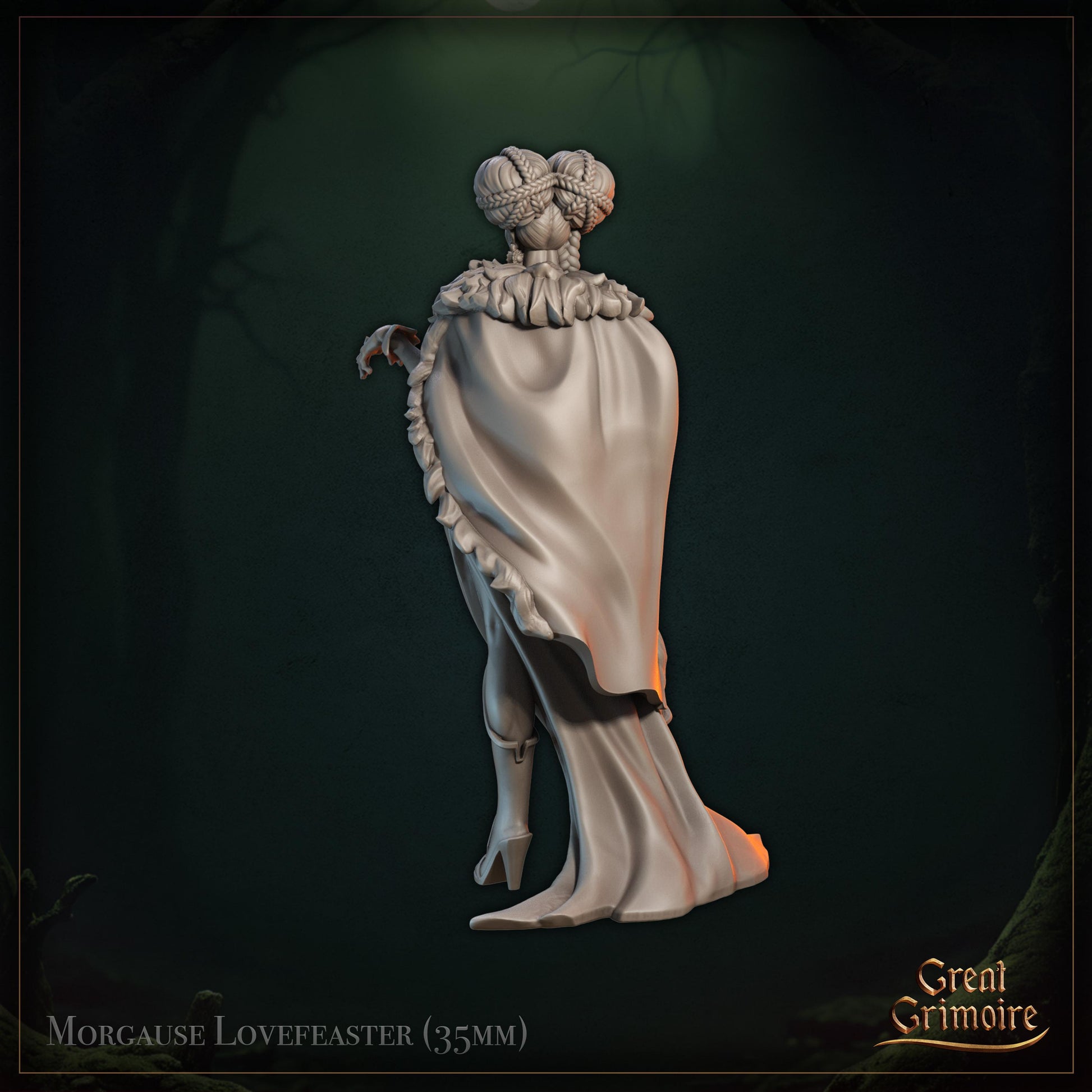 Sovereign of Forgotten Vows Miniature, Morgause Lovefeaster | Tabletop RPG Miniature | Great Grimoire | Roleplaying 3D Printed Fantasy Mini - 3DPrintDen
