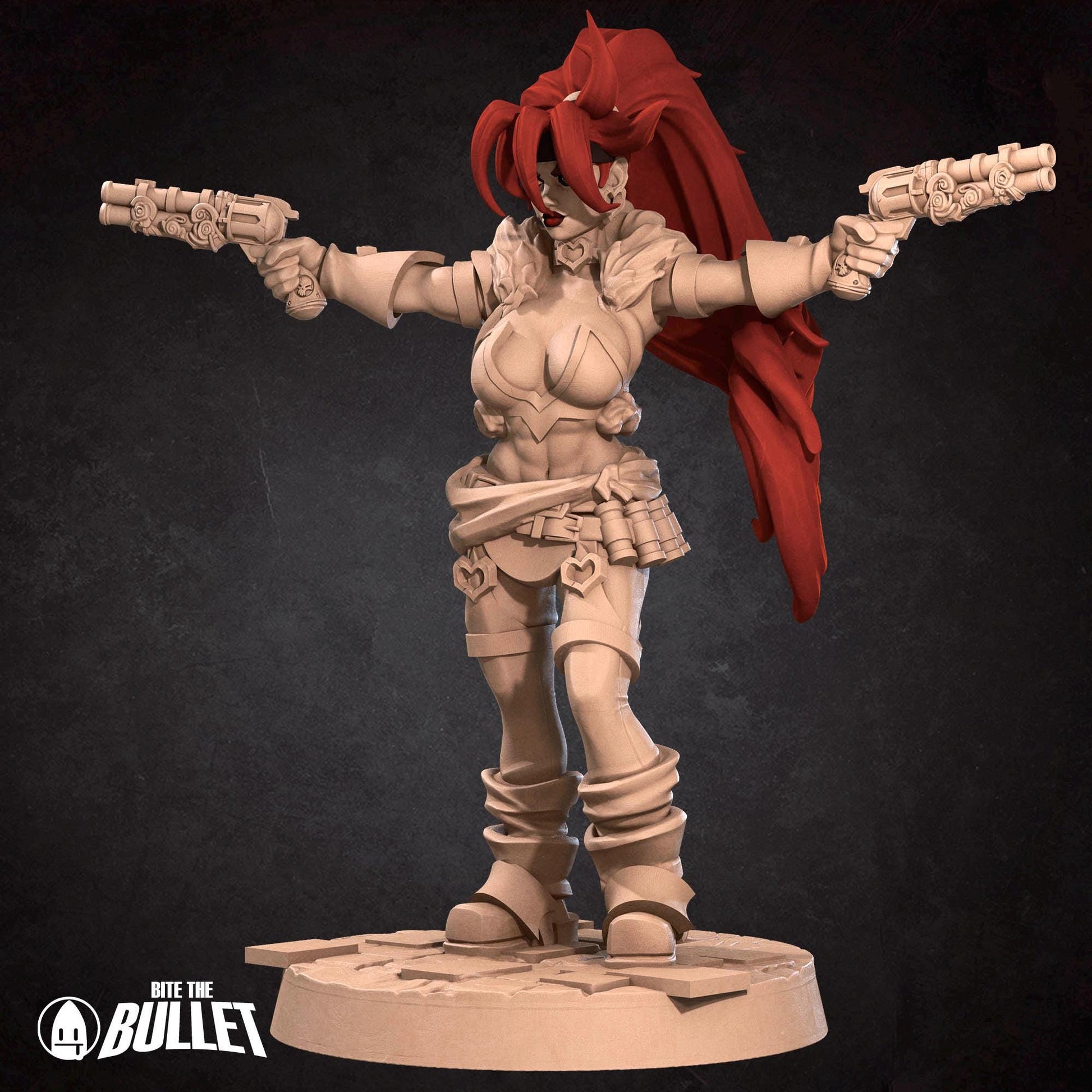 Female Outlaw Mercenary Miniature | Tabletop RPG Miniature | Javier Txiki Tejedor | Roleplaying 3D Printed Fantasy Mini - 3DPrintDen