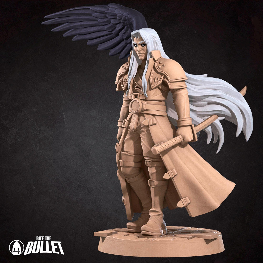 One-Winged Angel Miniature | Tabletop RPG Miniature | Bite the Bullet | Roleplaying 3D Printed Fantasy Mini - 3DPrintDen