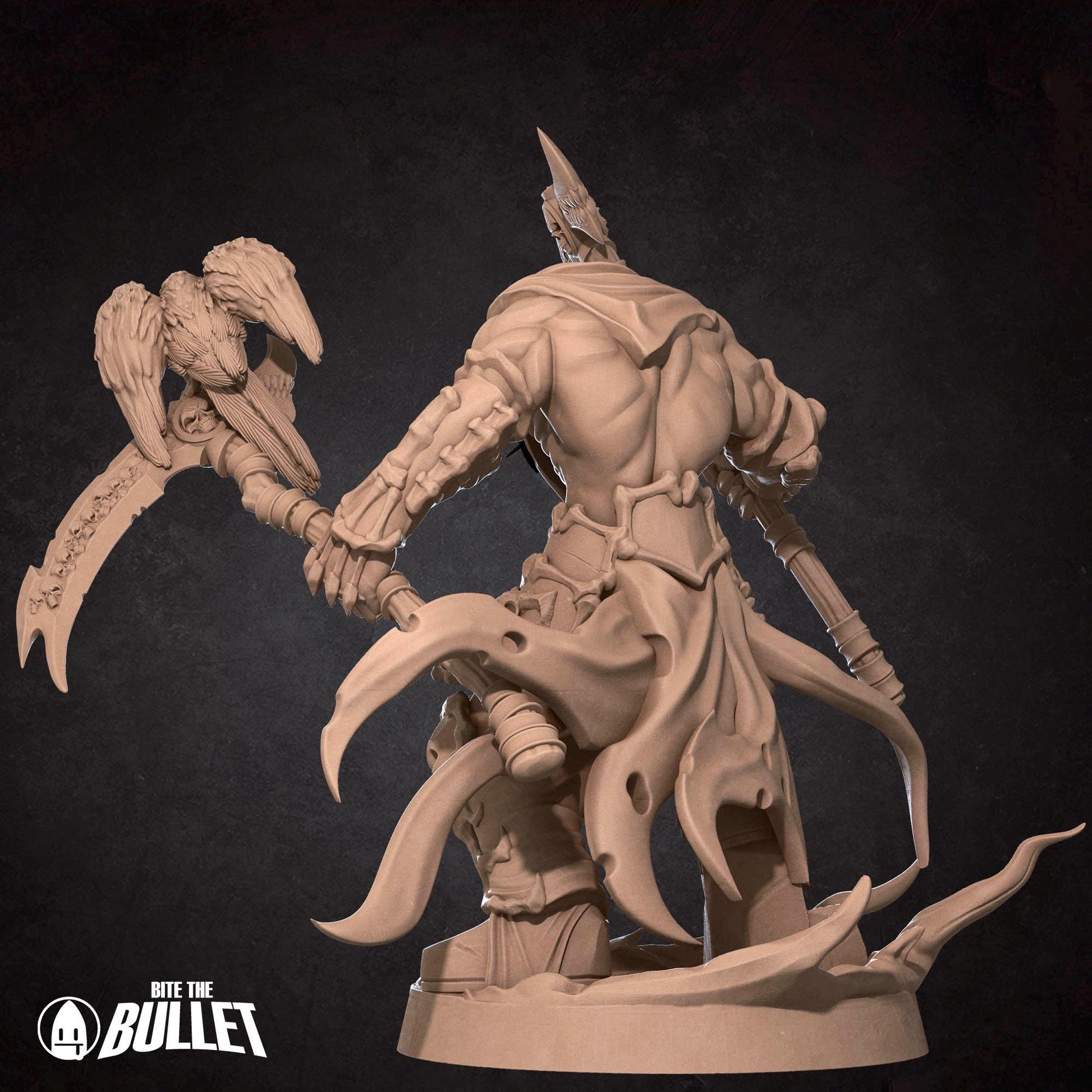 Pale Demon Rider Miniature | Tabletop RPG Miniature | Bite the Bullet | Roleplaying 3D Printed Fantasy Mini - 3DPrintDen