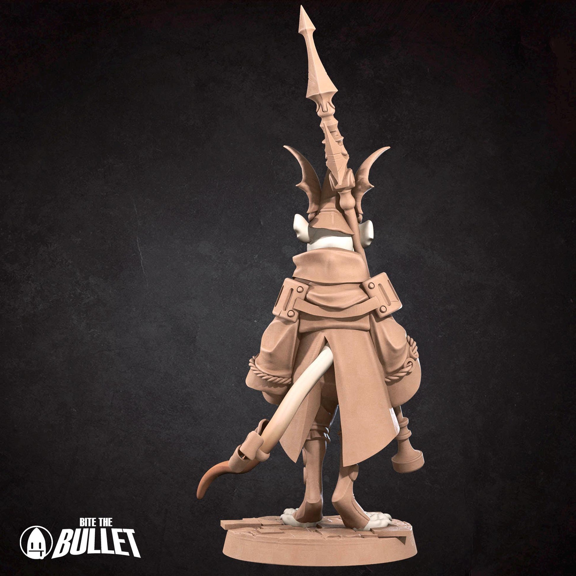 Rat Knight Miniature | Tabletop RPG Miniature | Bite the Bullet | Roleplaying 3D Printed Fantasy Mini - 3DPrintDen