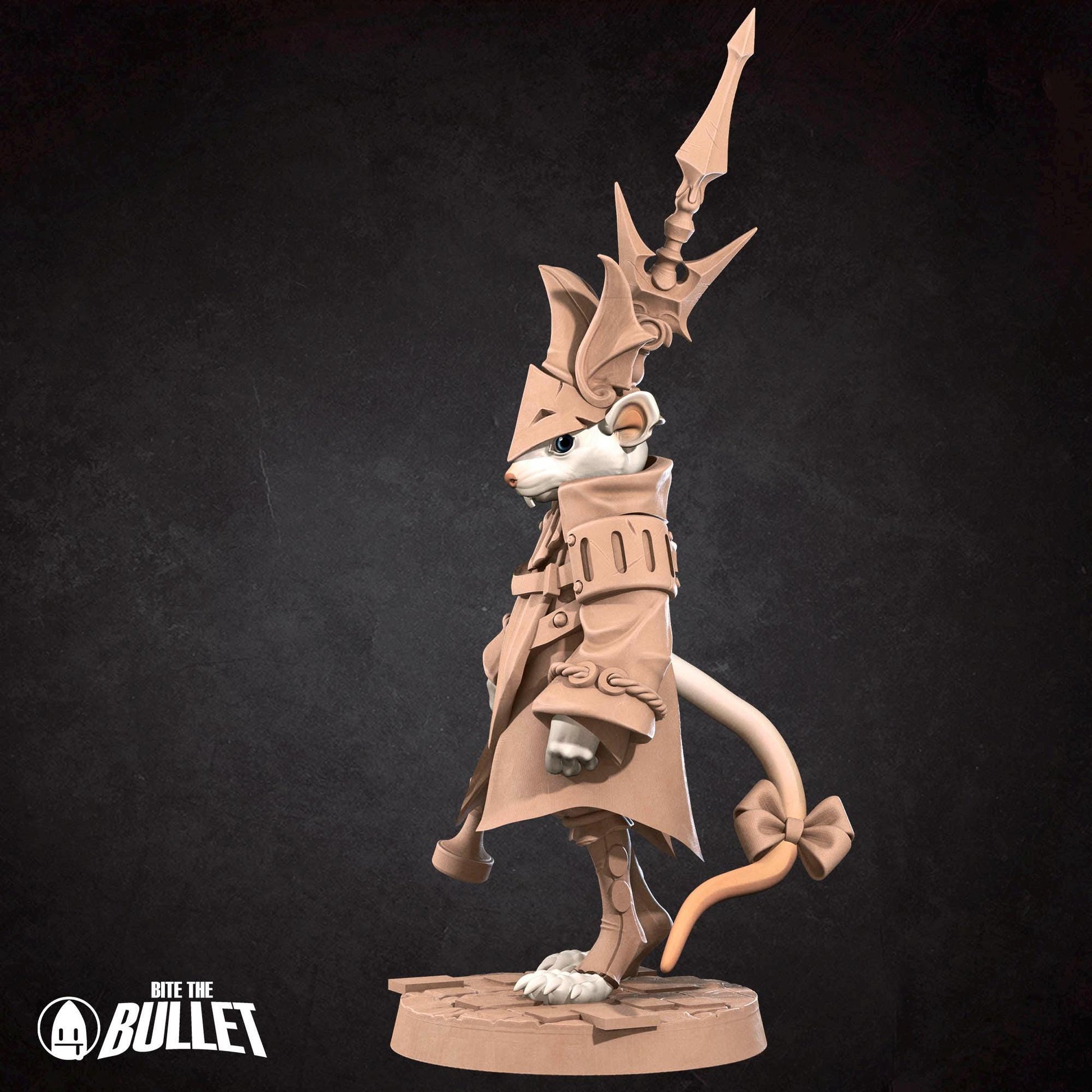Rat Knight Miniature | Tabletop RPG Miniature | Bite the Bullet | Roleplaying 3D Printed Fantasy Mini - 3DPrintDen