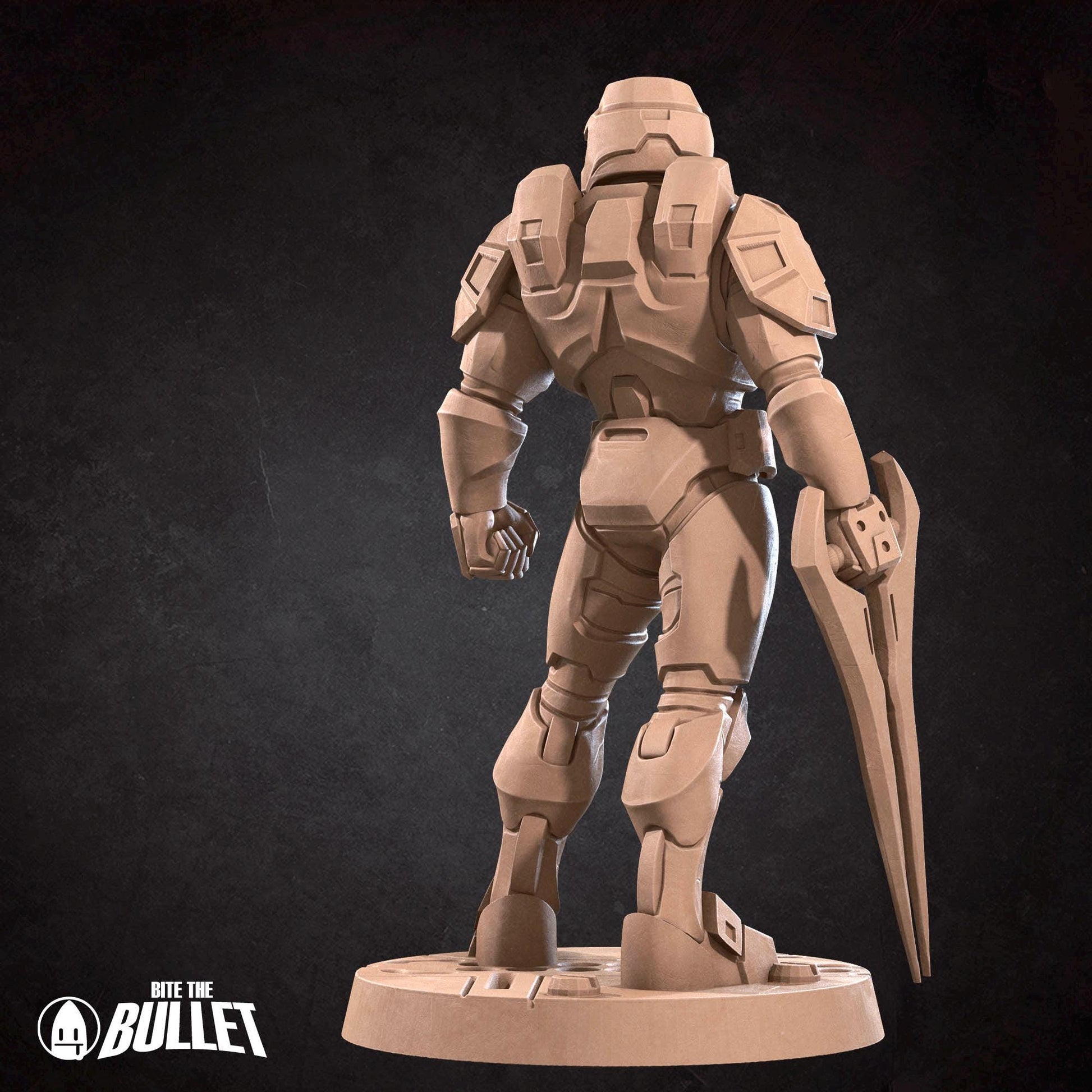Sierra Space Warrior Miniature | Tabletop RPG Miniature | Bite the Bullet | Roleplaying 3D Printed Fantasy Mini - 3DPrintDen