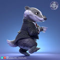 Gentleman Badger Miniature | Tabletop RPG Miniature | Pepunki Creatures | Roleplaying 3D Printed Fantasy Mini - 3DPrintDen