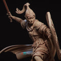 Shield Maiden Miniature, Nastasya | Tabletop RPG Miniature | Nerikson | Roleplaying 3D Printed Fantasy Mini - 3DPrintDen