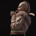 Free Cossack Bust, Taras | Tabletop RPG Miniature | Nerikson | Roleplaying 3D Printed Fantasy Mini - 3DPrintDen