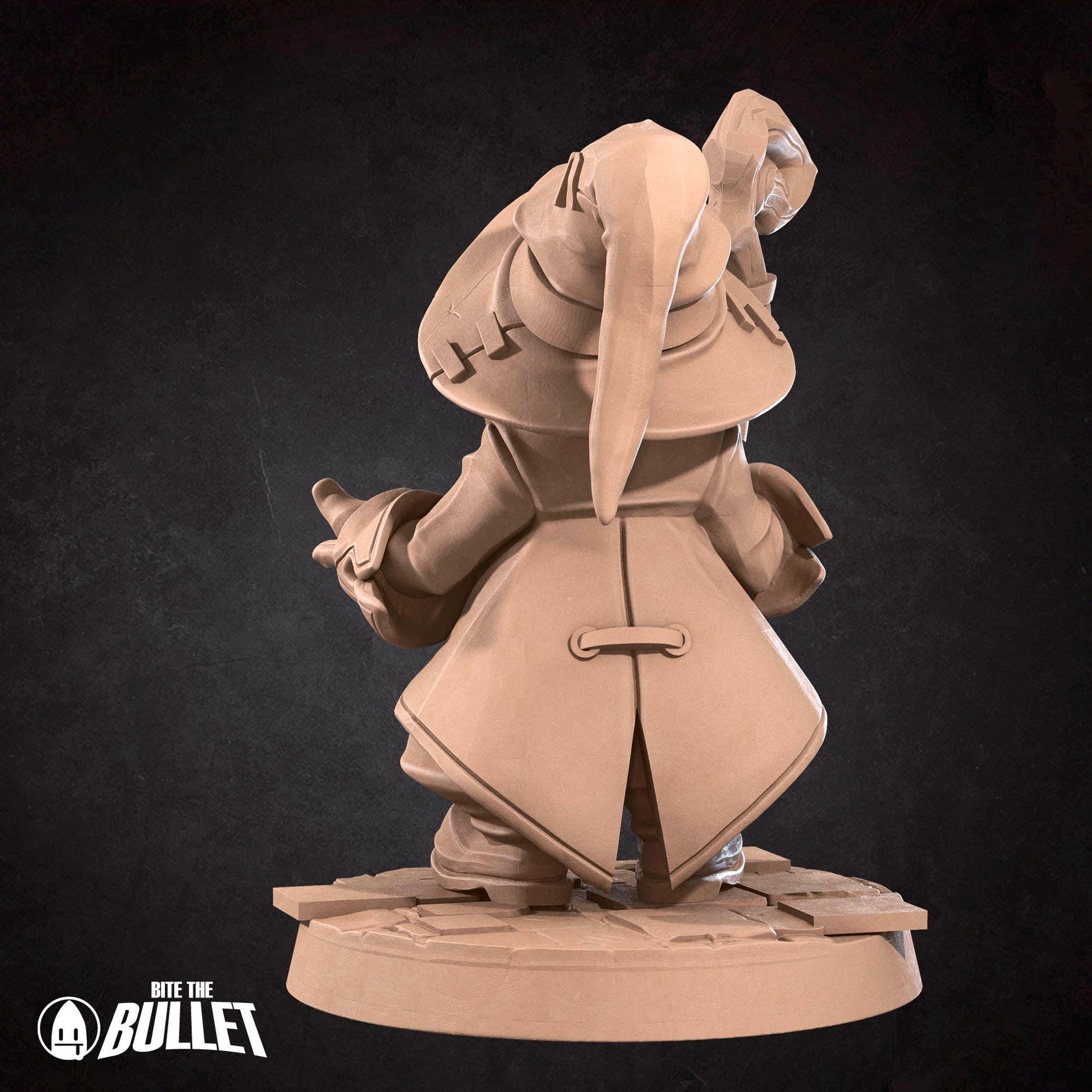 Black Mage Miniature | Tabletop RPG Miniature | Bite the Bullet | Roleplaying 3D Printed Fantasy Mini - 3DPrintDen