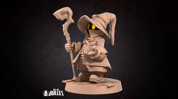 Black Mage Miniature | Tabletop RPG Miniature | Bite the Bullet | Roleplaying 3D Printed Fantasy Mini - 3DPrintDen